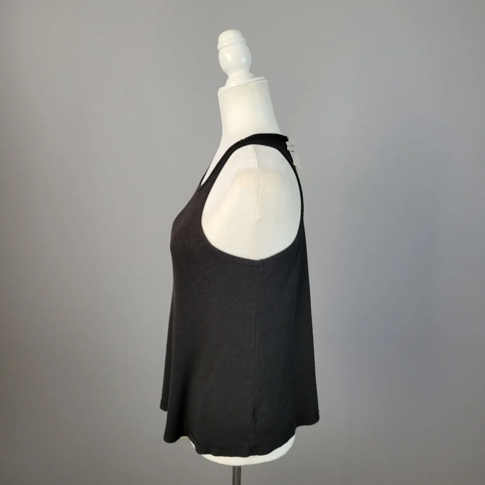 FREE PEOPLE // bundle of 2 long beach soft ribbed hi neck racer back swing tanks